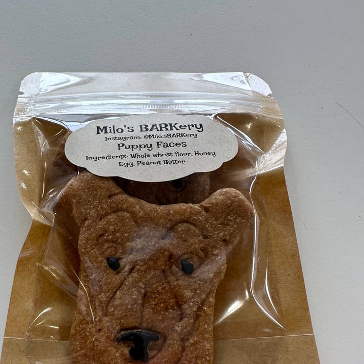Greyhound/Whippet Face Dog Treat - 2 Pack for wholesale by Milo's BARKery