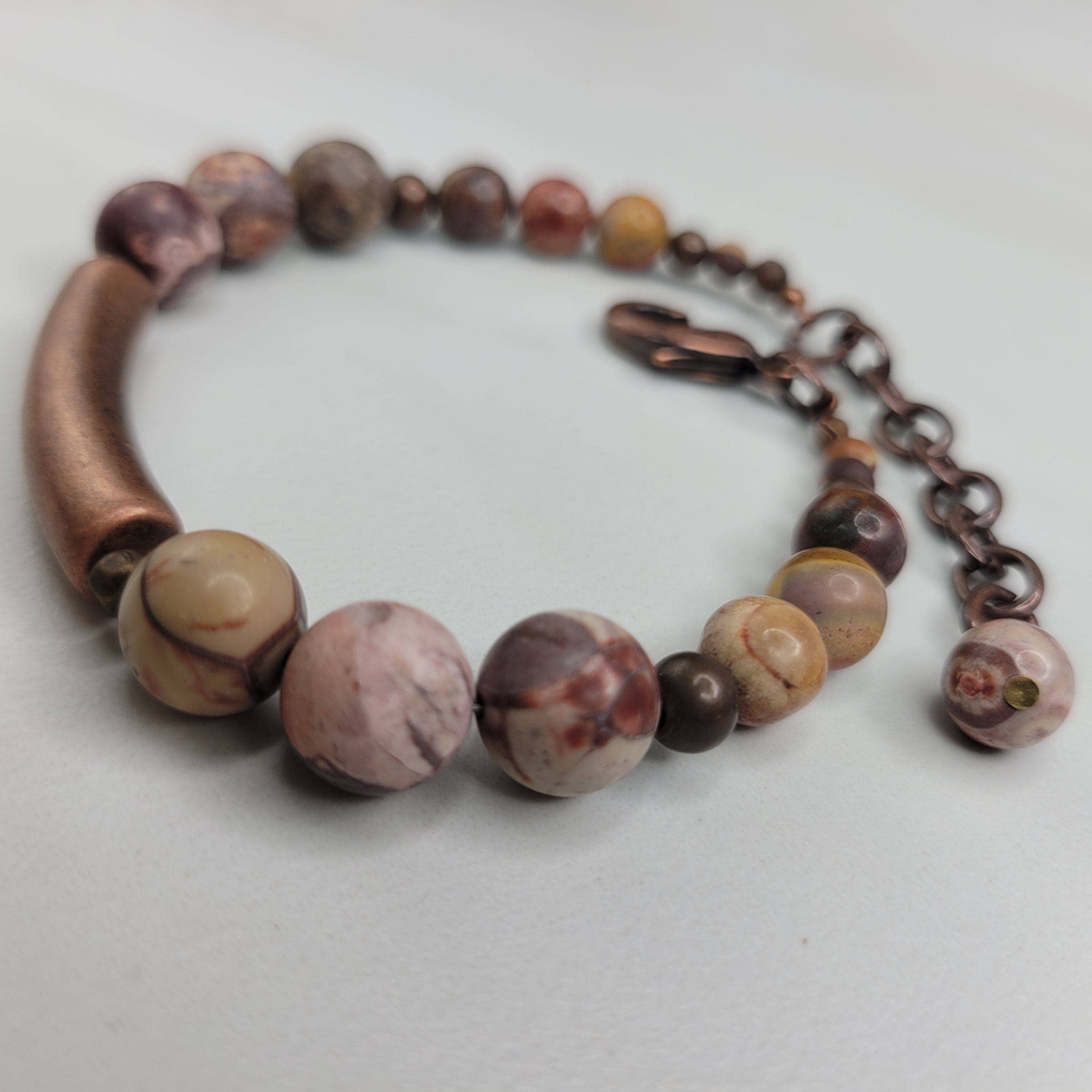 Default Color Fortuna Bracelet - Handmade with Rhyolite Stone Beads for wholesale on Faire4
