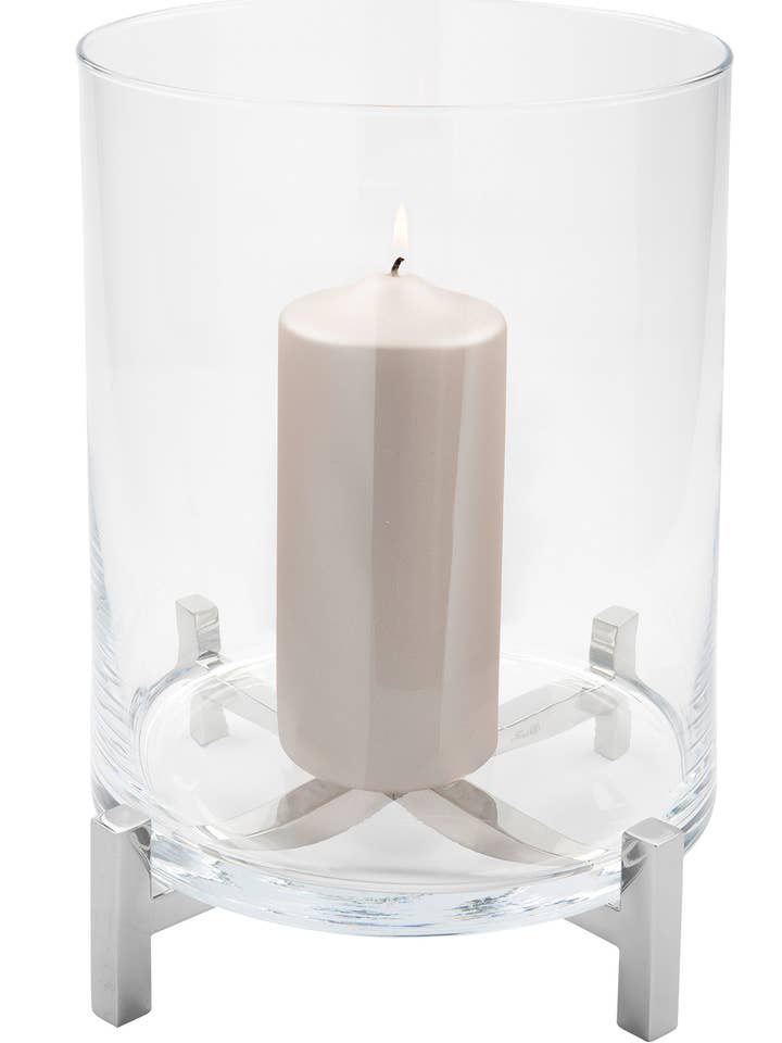 Yono/linterna, acero inoxidable, c/vidrio/h.35, d.23 para venta al por mayor de FINK Living