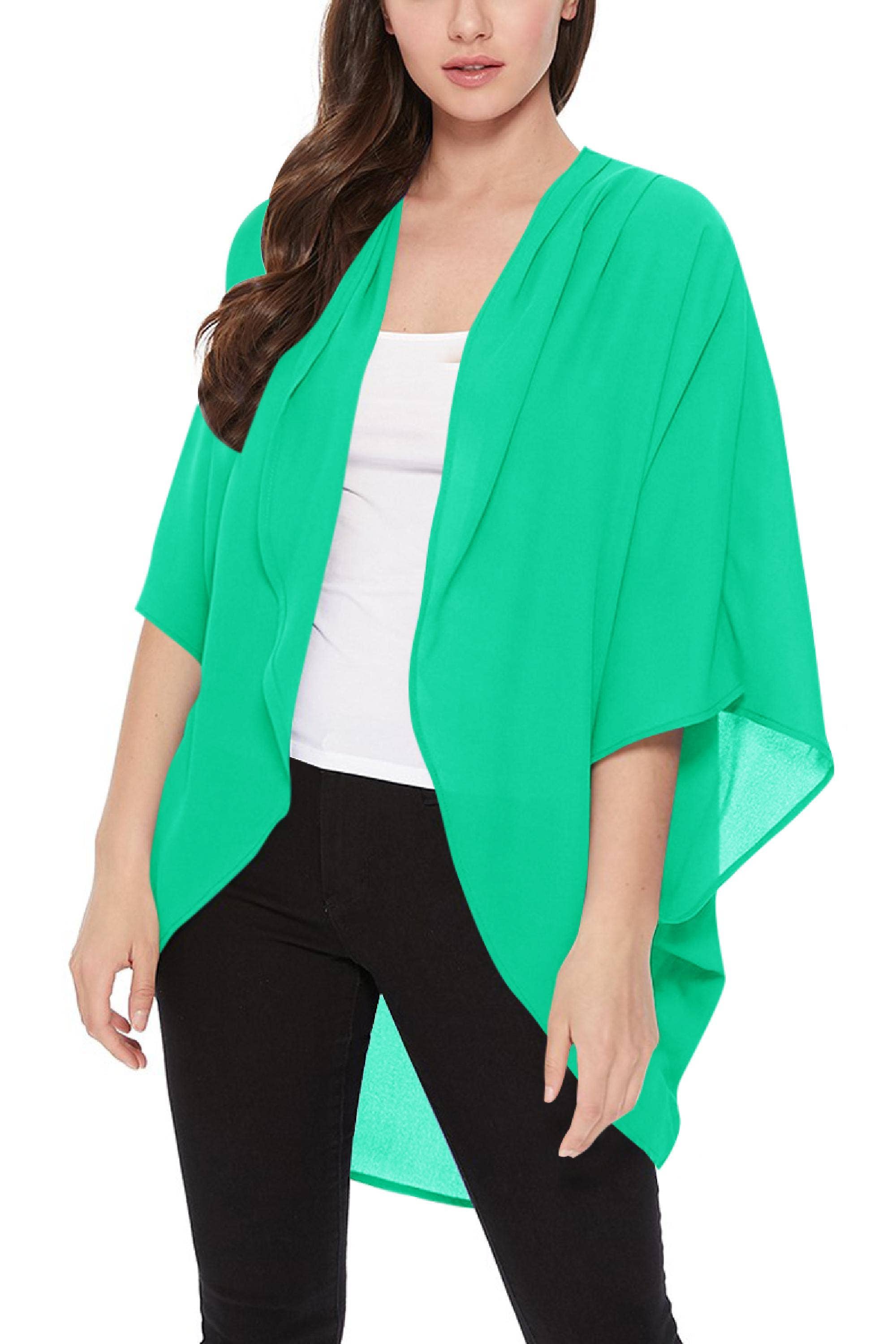 MOA COLLECTION - Wholesale Kimono - Women's - Solid Color Loose Fit Kimono Style Cardigan4