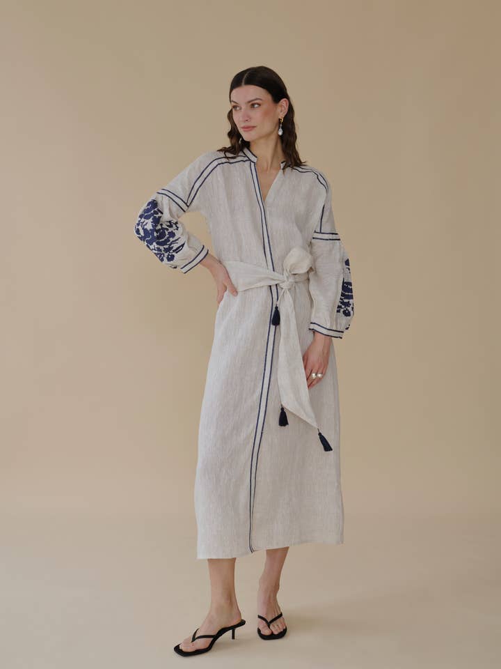 Ayana Dress Navy for wholesale by Guadalupe Design