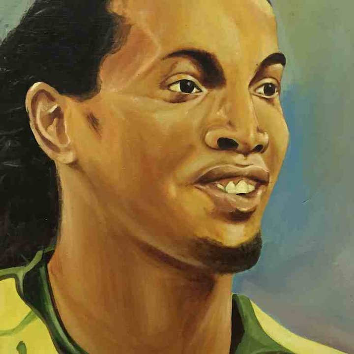 The Niger Bend – Engroshandel Skilt – Berømte internationale brasilianske fodbold fodbold stjerne Ronaldinho Commercial Art Sign2