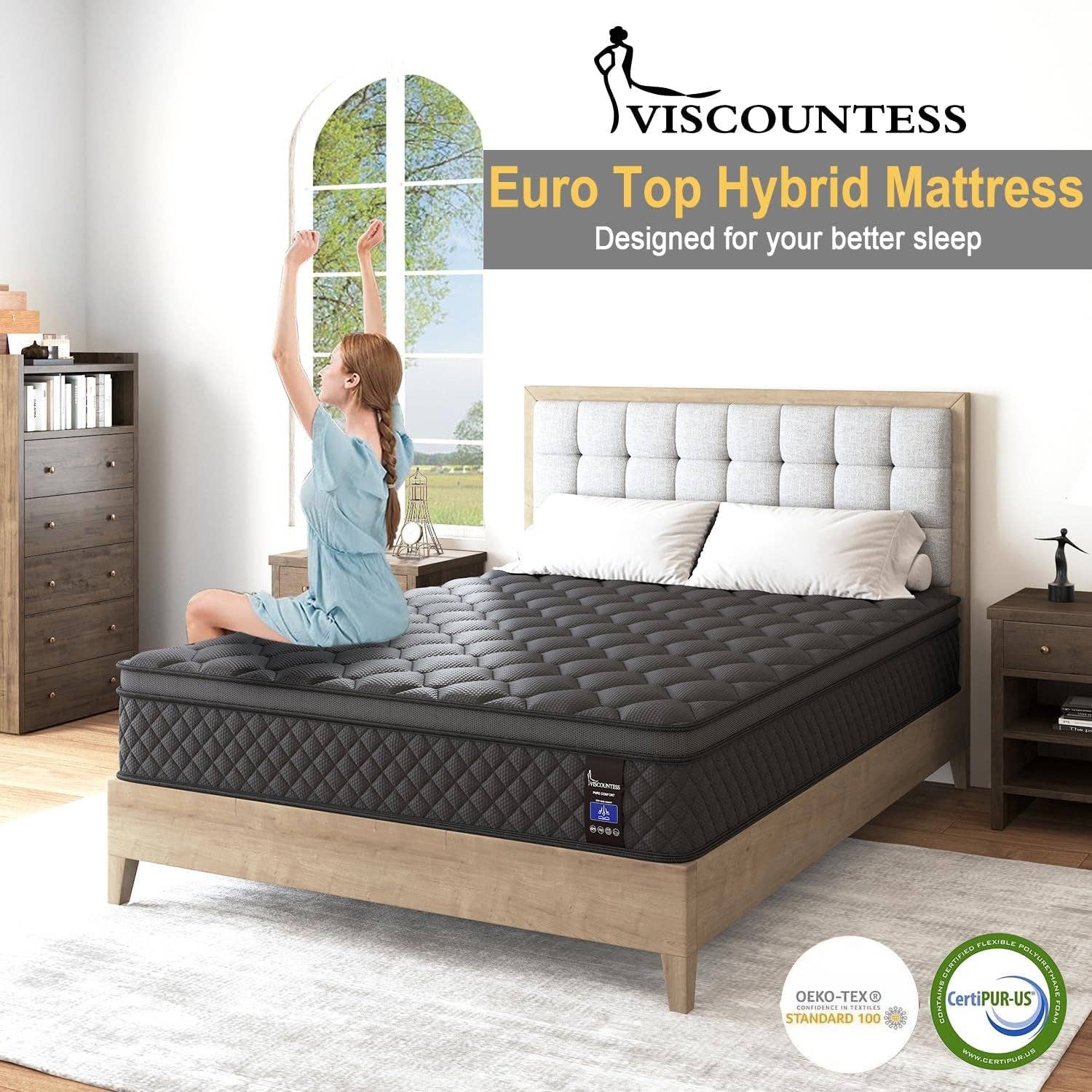ShipItFurniture - Wholesale Bed - Queen 14 Inch Hybrid Mattress With Lumbar Support And Motion Isolation2