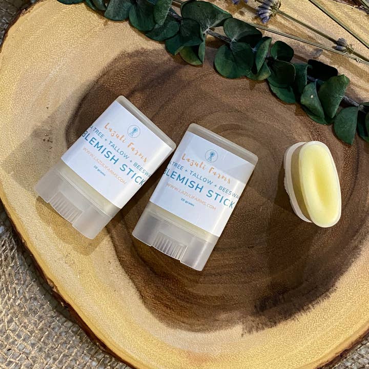 Lazuli Farms - Wholesale Acne/Hydrocolloid Patch - Blemish Stick with Tea Tree Oil | Tallow + Beeswax | For acne and blemishes0