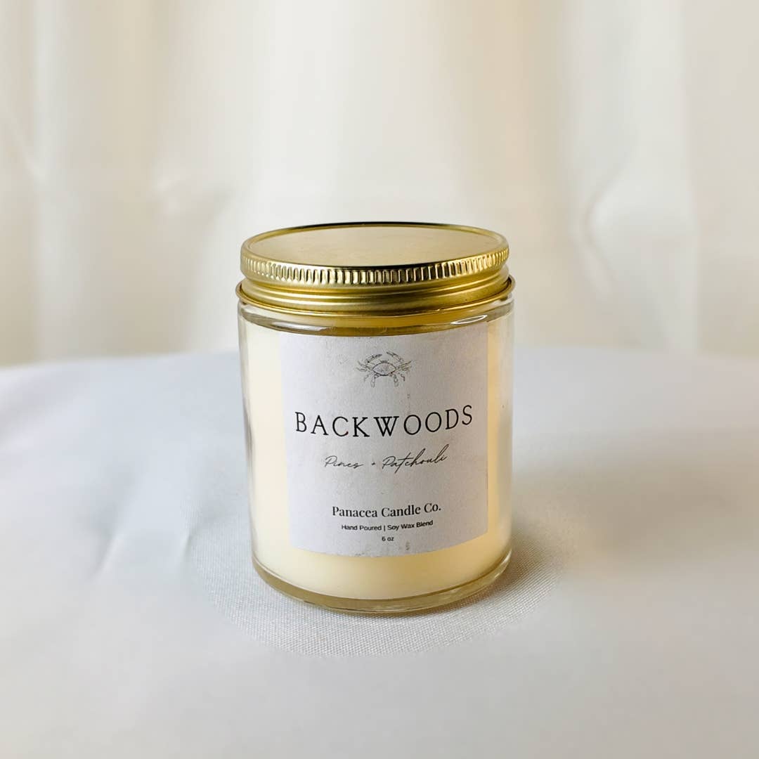 Panacea Candle Co. – Großhandel Kerze im Glas / gefüllte Kerze – Backwoods Einzeldocht 6oz1