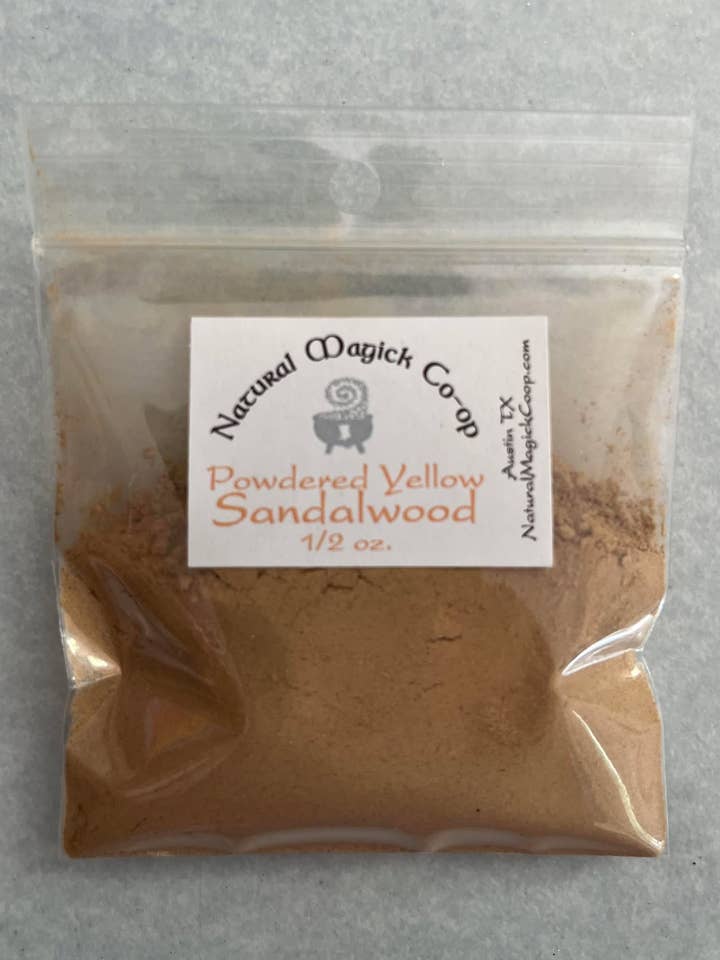 Sandalwood Powder, 1/2 oz for wholesale by Natural Magick Co-op