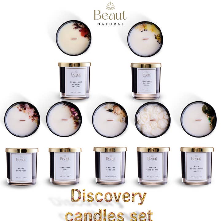 Candles Discovery set for wholesale by Beaut natural