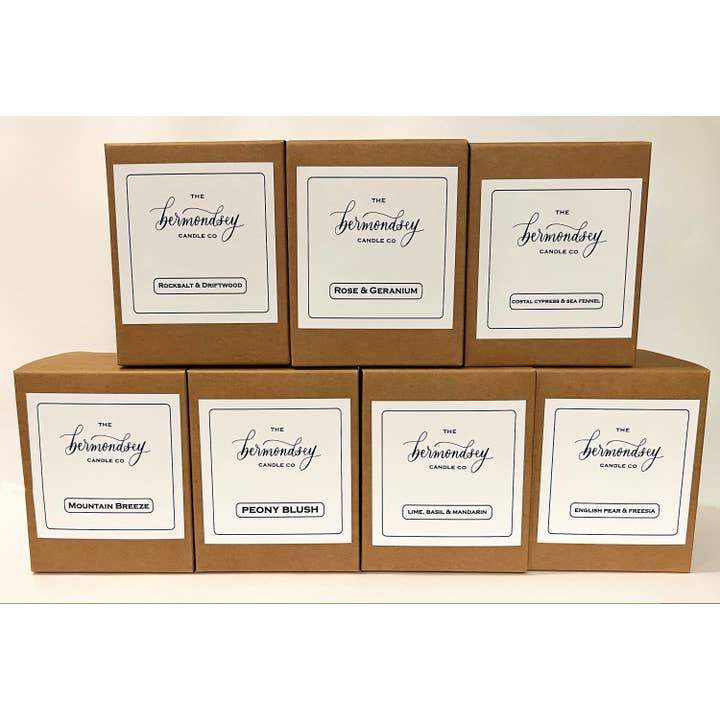 The Bermondsey Candle Co - Wholesale Jar/Filled Candle - Rose & Geranium Hand Poured Luxury Soywax Scented Candle