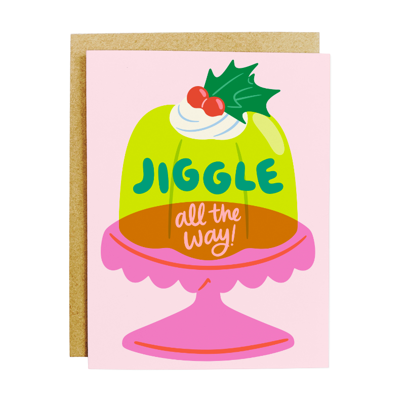 KANDS.CO - Wholesale Christmas Card - Jiggle All The Way Jello Card Funny Christmas Greeting Card0