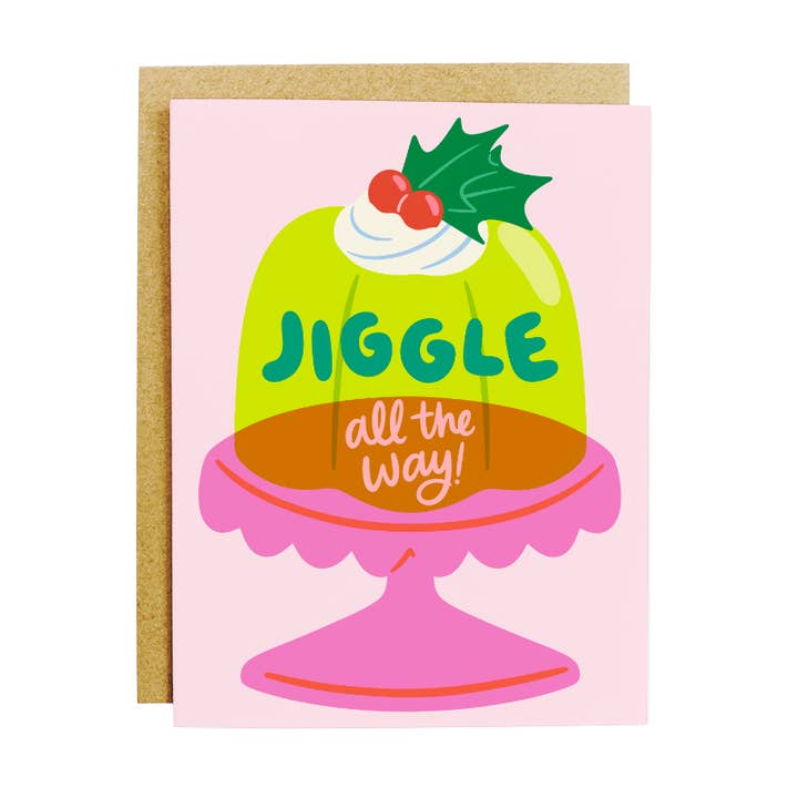 Jiggle All The Way Jello Card Funny Christmas Greeting Card for wholesale by KANDS.CO