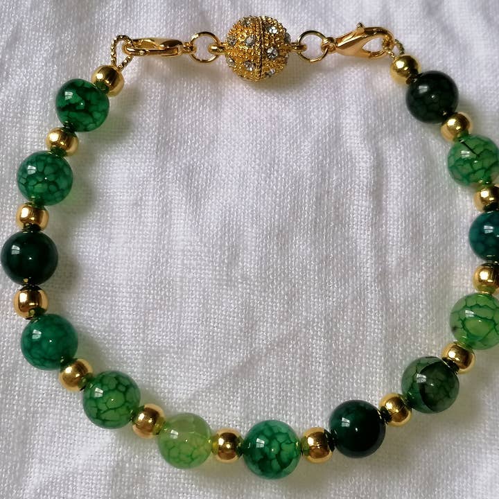 Pulsera Agata Verde para venta al por mayor de Blue Moon Bijoux