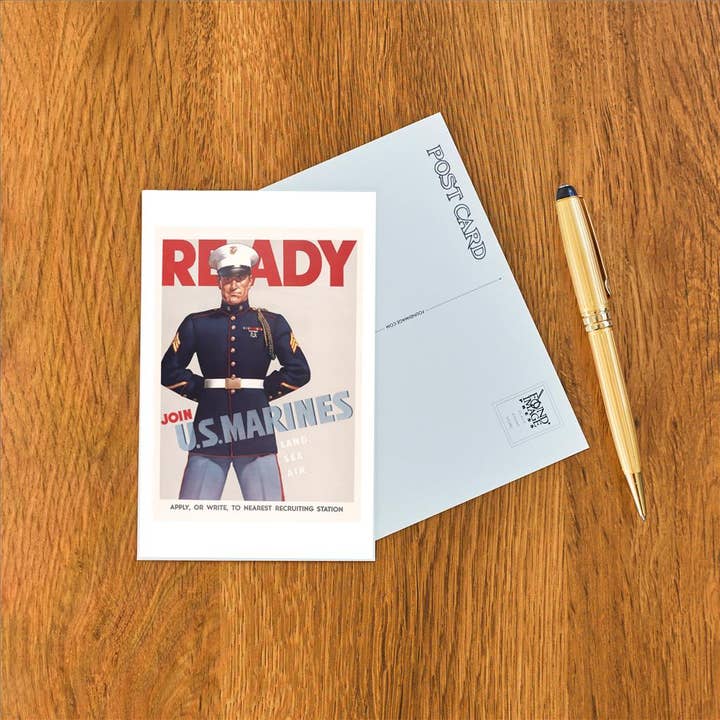 Found Image Press - Wholesale Postcard - Postcard ML-75 Ready, Marine Corps Recruiting Poster1