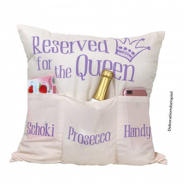 Hergo Creation GmbH - Wholesale Throw/Decorative Pillow - VE sofa heroes cushions “Reserved for the Queen” (3 pcs.)1