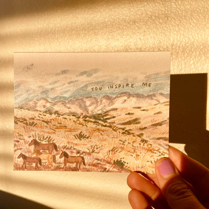 Little Salt Wagon - Wholesale Encouragement Card - You Inspire Me Horse Western Landscape Coastal Cowgirl Card