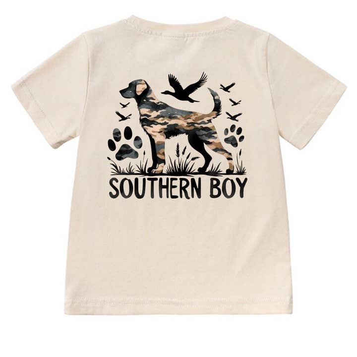 T-shirt Gráfica de Manga Curta Southern Boy por atacado de ntrl co.