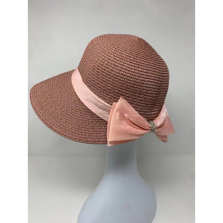 FanakoStudioNYC - Wholesale Straw Hat - Women's - Vintage Style Summer Straw Hat With Bow, Beach Hat With Bow, Sun Visor Hat, Summer Hat With Ribbon, Uv Protection, Fashion Sun Hat5