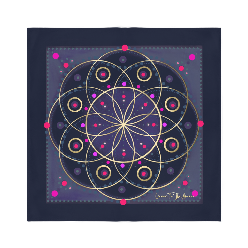 Spirit of Lemuria - Wholesale Meditation Supplies - Cosmic Earth Star Chakra Mandala Altar/ Crystal Grid Cloth1