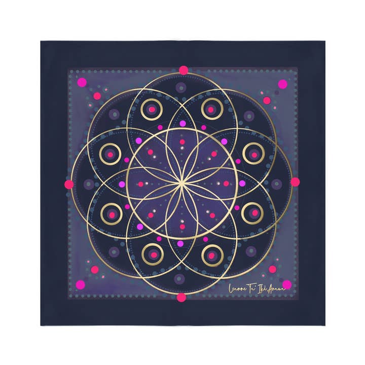 Spirit of Lemuria - Wholesale Meditation Supplies - Cosmic Earth Star Chakra Mandala Altar/ Crystal Grid Cloth1