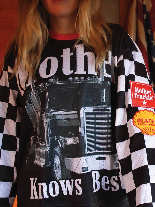 Mor Ved Bedst Trendy Kirsebærrød Mesh Jersey for engroshandel hos SLATER VINTAGE