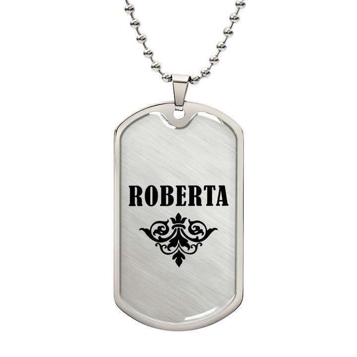 Roberta v01a - Luxury Dog Tag Necklace for wholesale by Unique Gifts Store
