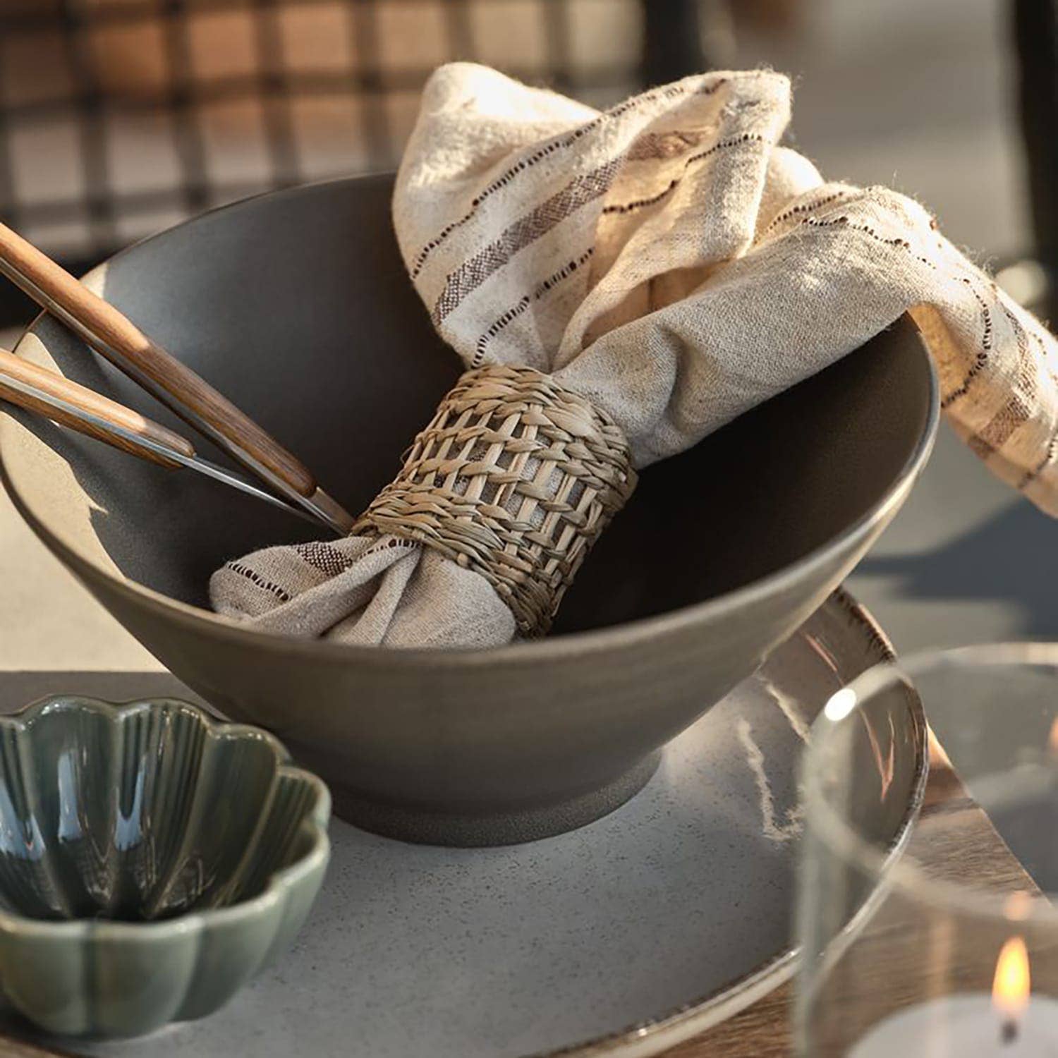 Etnico del Mondo - Wholesale Napkin Ring - Set of 4 Natural Napkin Rings Diameter 5cm Height 5cm3