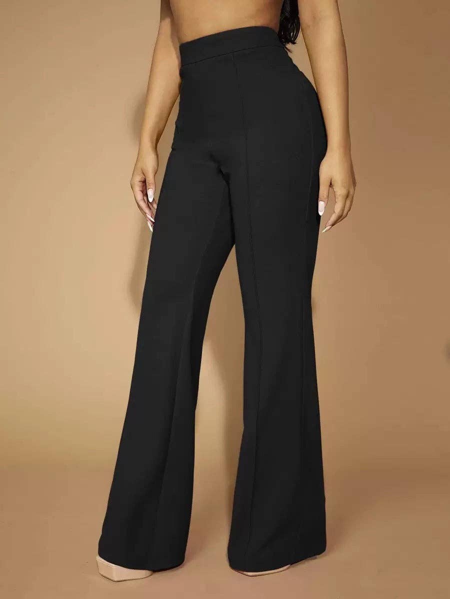 Suhkasana - Vente Pantalon – femme - Pantalon droit taille haute | Pantalon de travail pour femme2