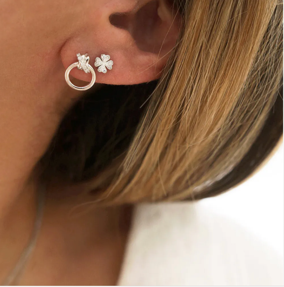 Labelle - Wholesale Stud/Post Earrings - ZAHRA ear studs - silver1