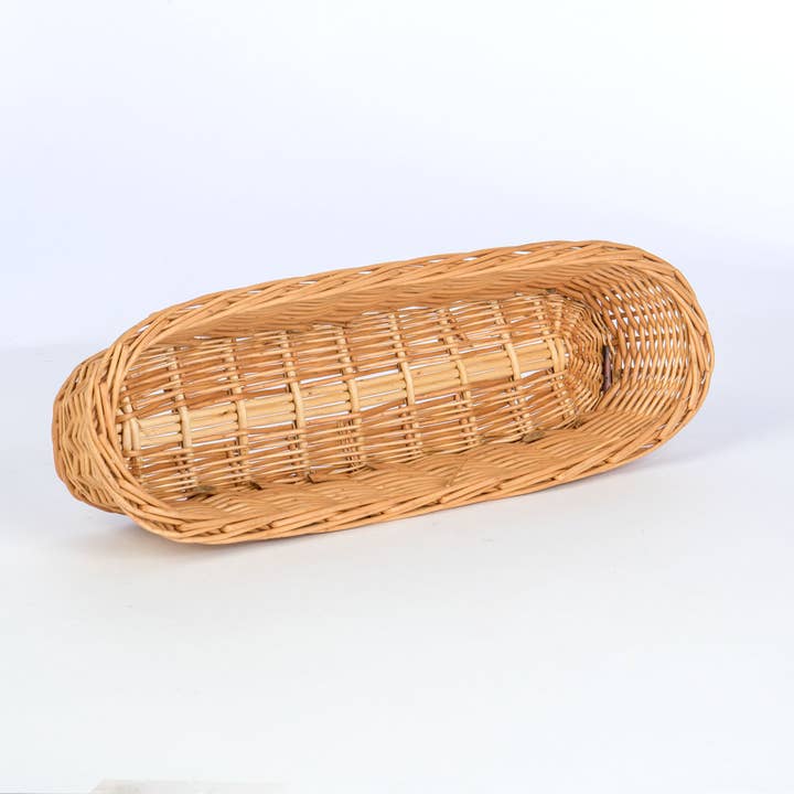 Willow Group - Wholesale Basket - Oval White Willow French Bread Serving Basket