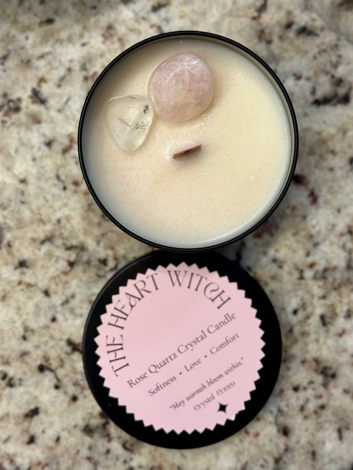 Crystal Coven Candle-The Heart Witch for wholesale by LibraRising LLC