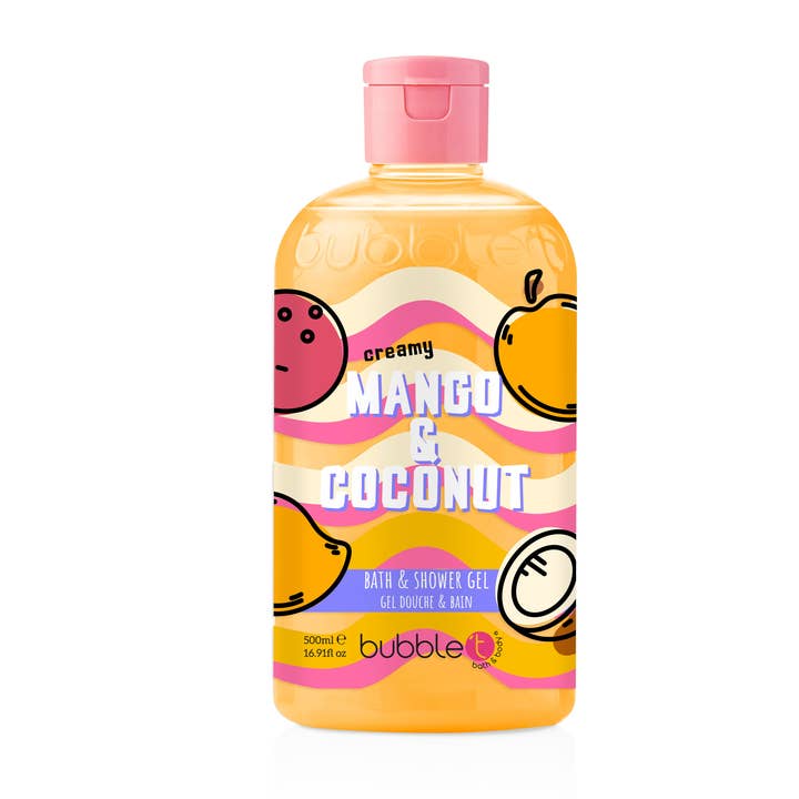 Bubble T Cosmetics - Wholesale Body Wash/Shower Gel - Mango & Coconut Smoothie Body Wash (500ml)