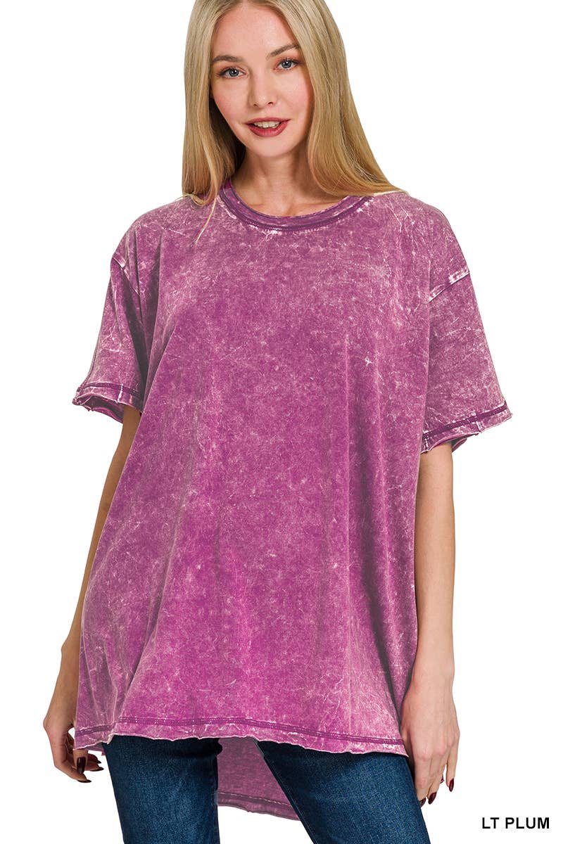 42POPS – wholesale T-shirt – women's – "._ SI-25351 Vintage Washed Short Sleeve Top As shown64