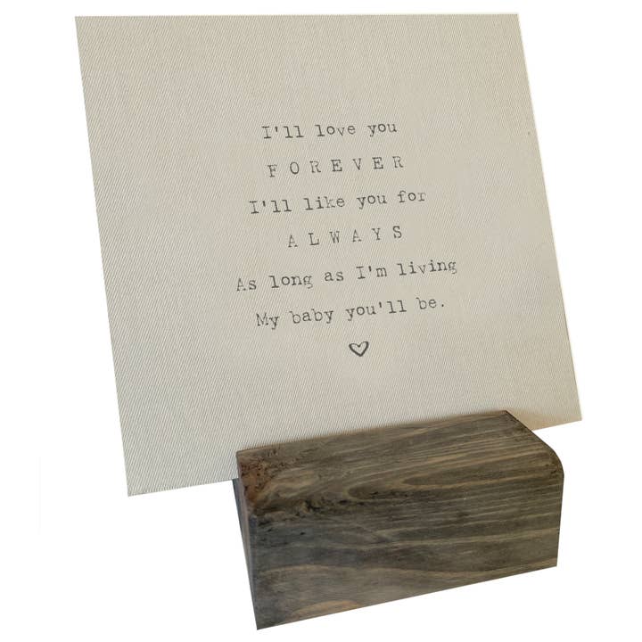Mini Canvas, I’ll Love You Forever, Nursery Shelf Decor for wholesale by Graphically Speaking Design