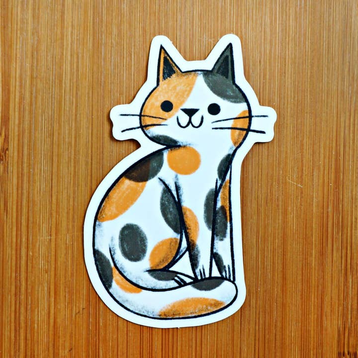 Calico Cat Sticker for wholesale by Nellie Le