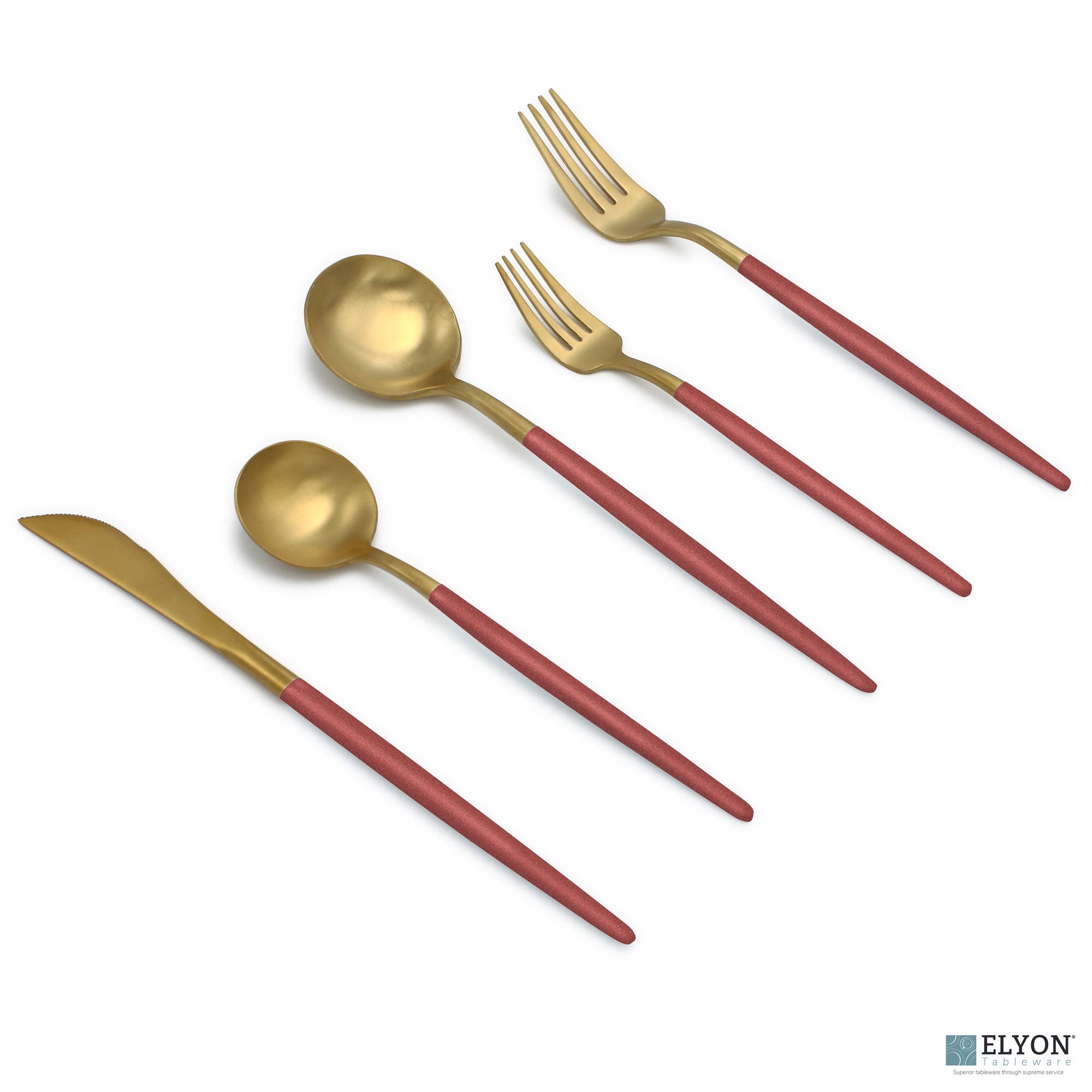 Elyon Tableware® - Vente Set de couverts - Ensemble de couverts colorés 20 pièces en acier inoxydable pour 4 personnes5