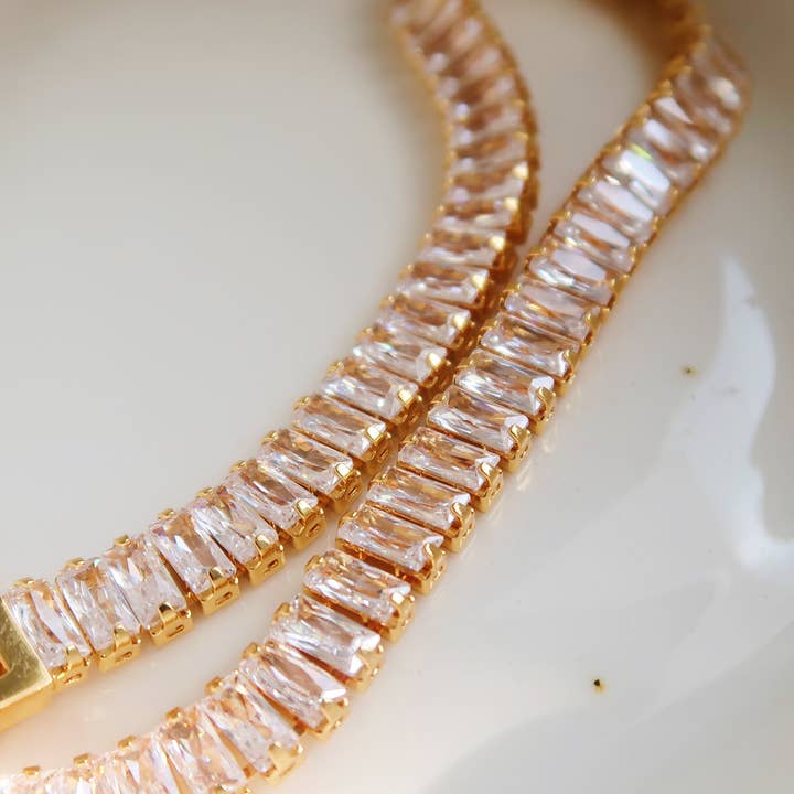 Furano Studio - Wholesale Tennis Bracelet - Non Tarnish Gold Plated Tennis Crystal Bracelet1