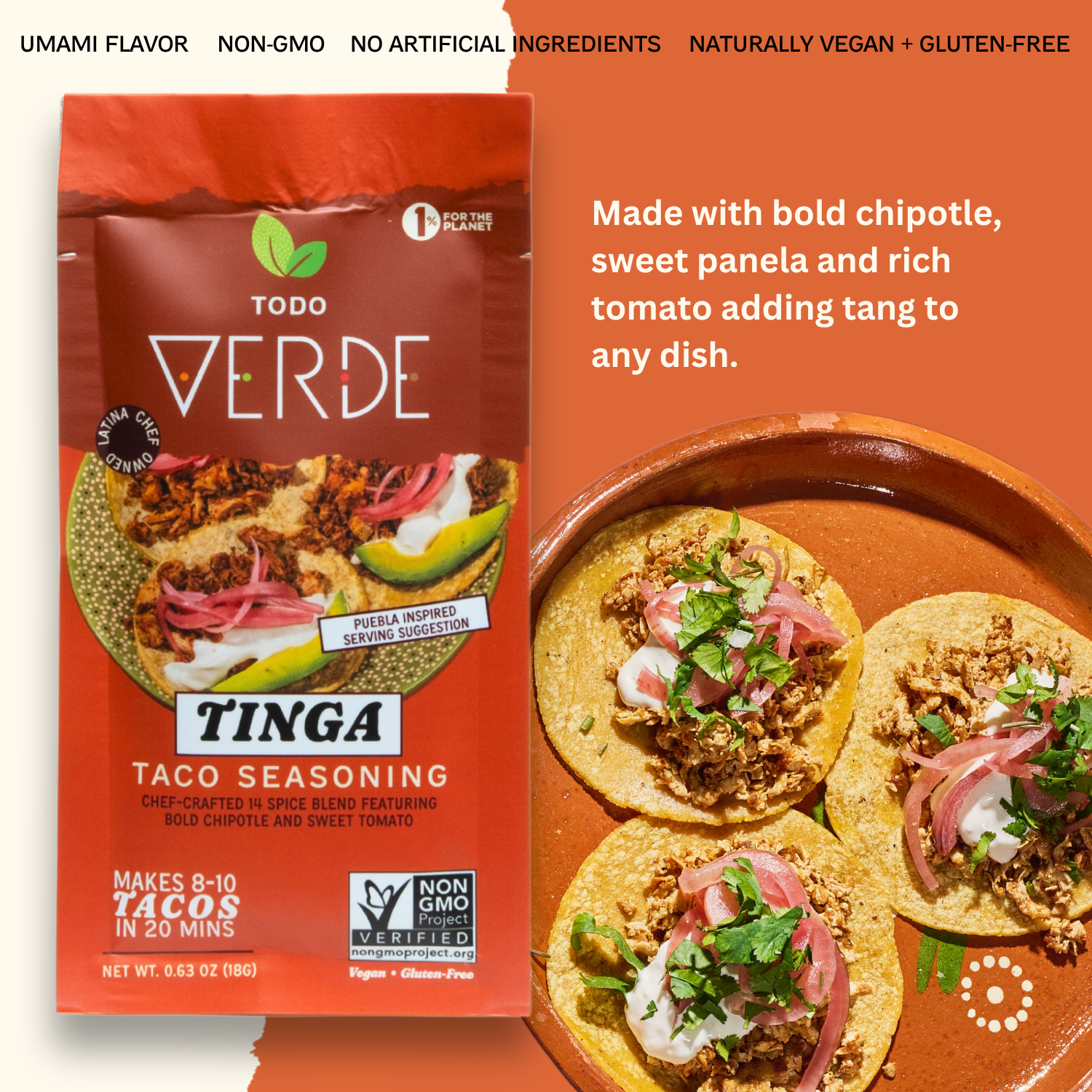 Todo Verde – Großhandel Gewürzmischungen – Tinga Würzige Taco-Gewürzmischung – 12er Pack1