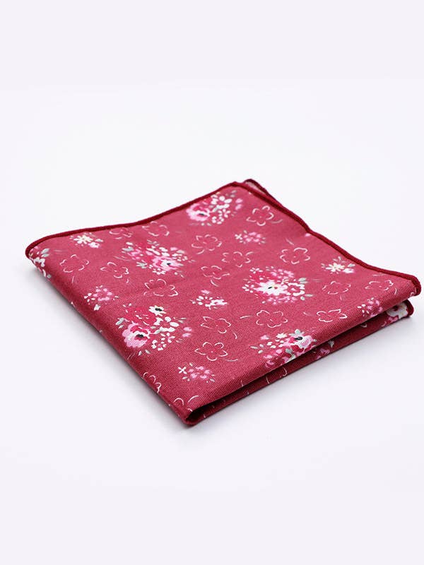 Liberty Red Pocket Square No. 2 in Cotton "Gaspard" for wholesale by Unipap's