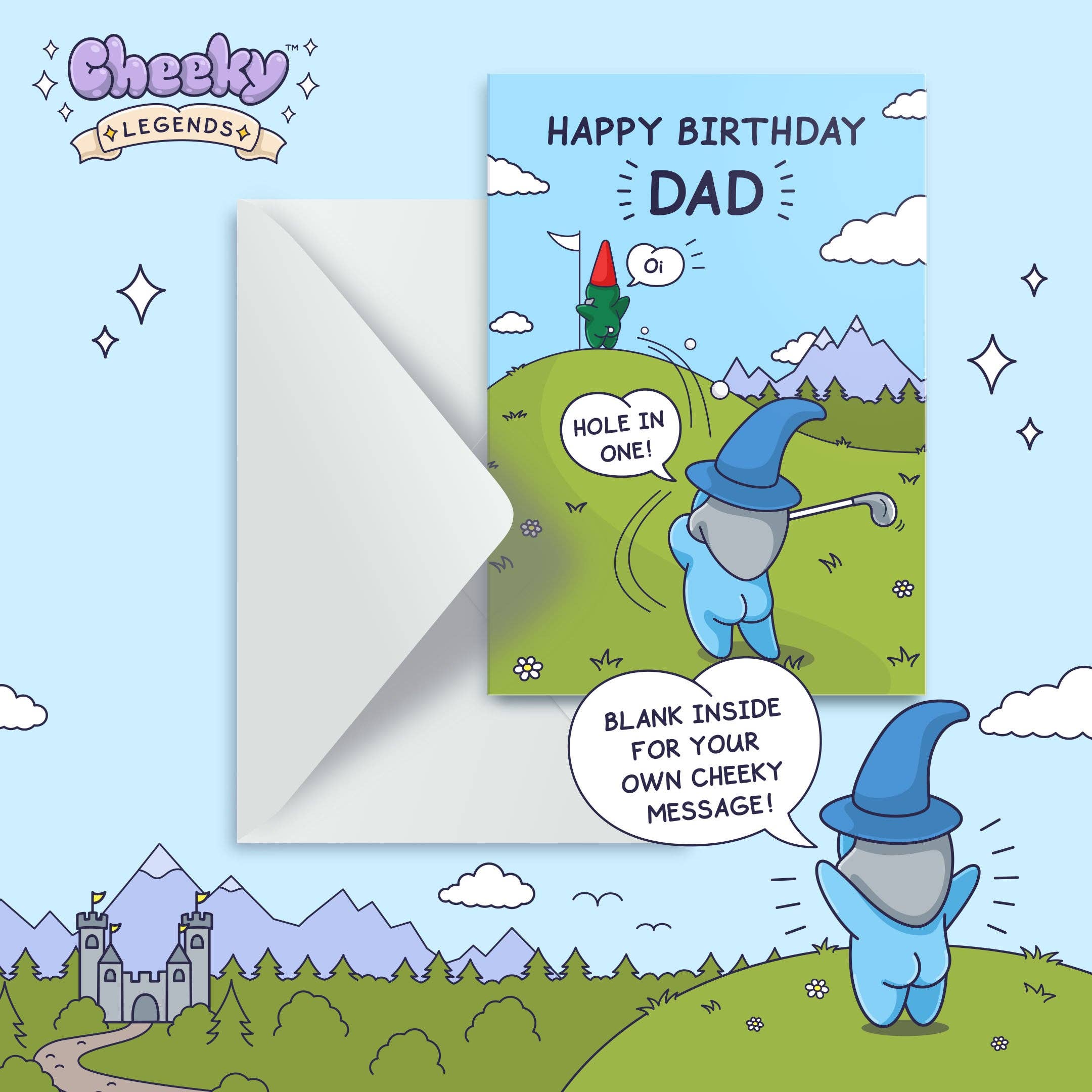 Cheeky Legends - Wholesale Birthday Card - Funny Birthday Card For Dad - Golf Joke Hole In One - Happy Birthday Dad - Golfing Card2