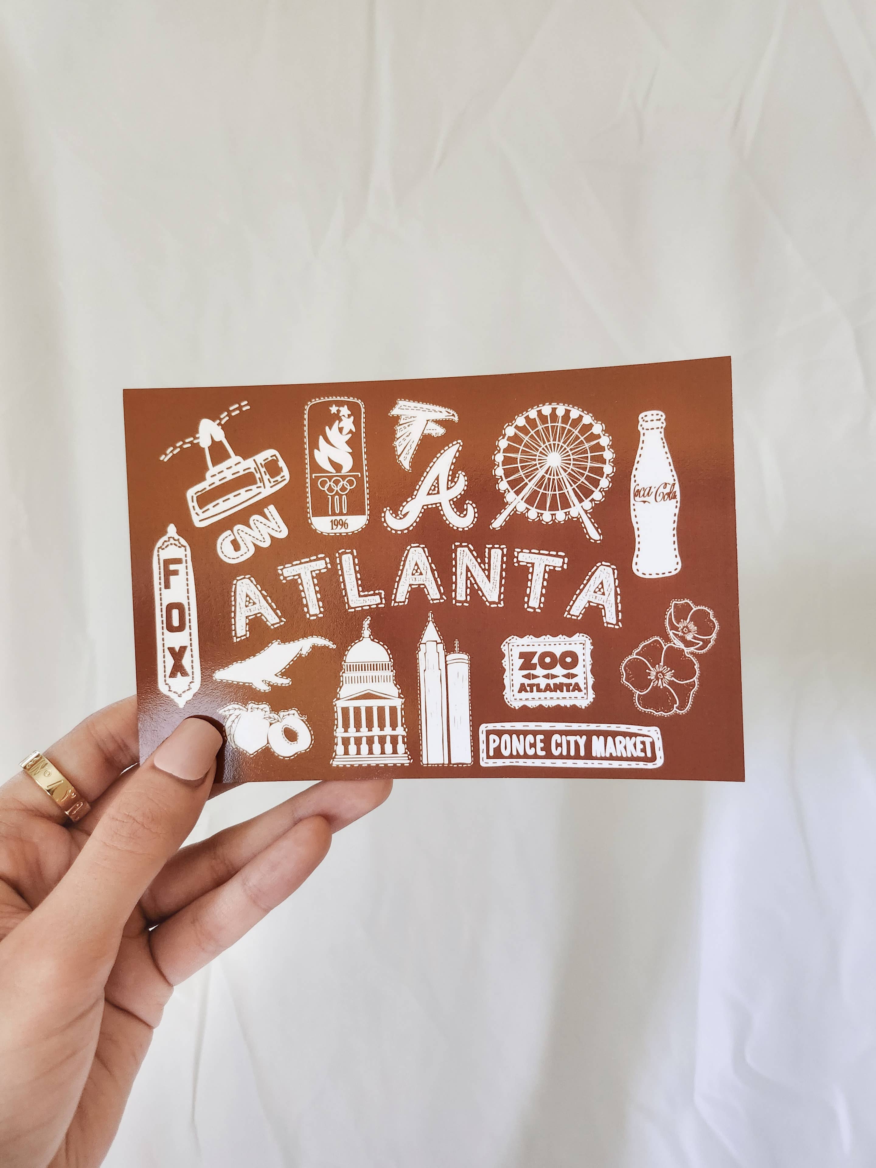 The Gold Ink Press - Wholesale Postcard - Atlanta Icons Postcard2