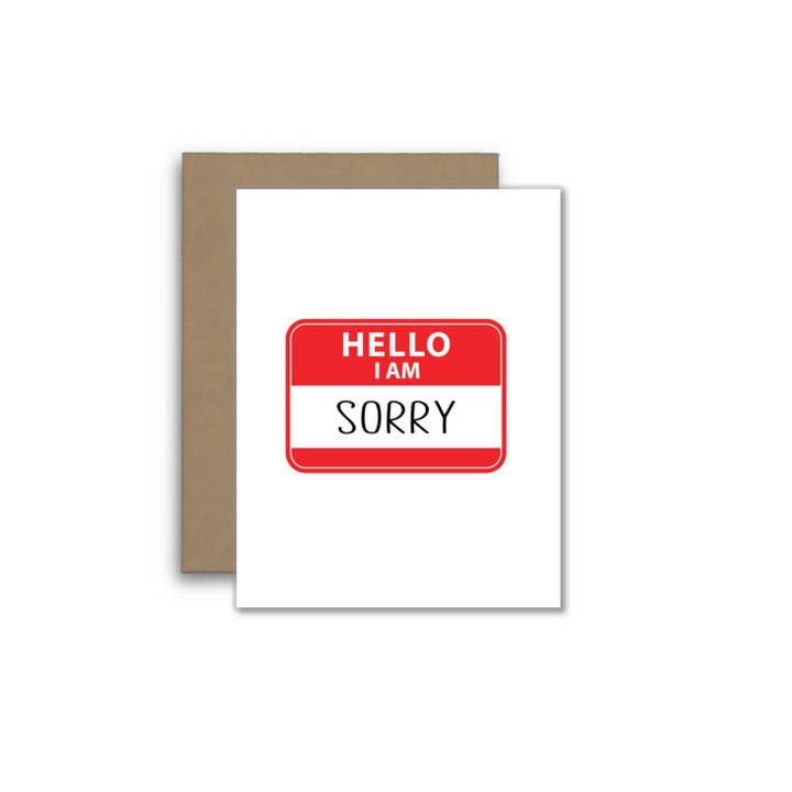 North Star Rustics Greetings - Wholesale Sympathy Card - Hello, I Am Sorry – Apology Greeting Card