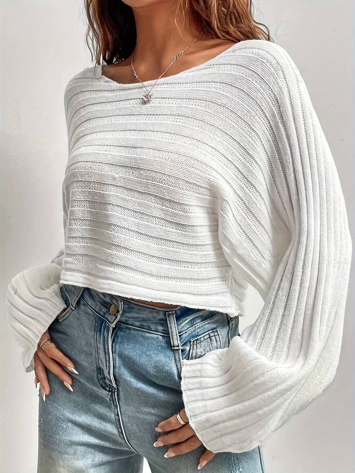 Lily Clothing - Wholesale Knit Sweater - Women's - Versatile solid color loose knitted sweater5