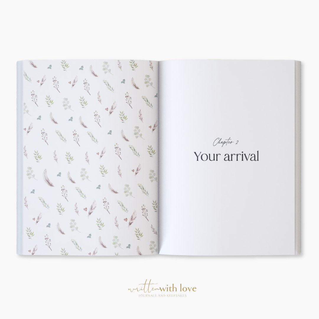 Written With Love – wholesale Memory book – Child & baby – Baby Memory Book with Keepsake Box - Classic White9