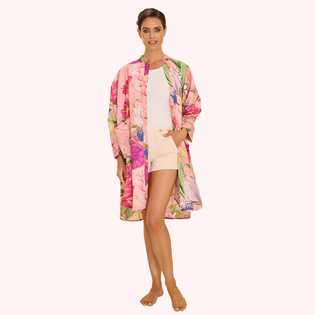 Pink Oversized Shirt Dress - Floral Study - Petal for wholesale on Faire1