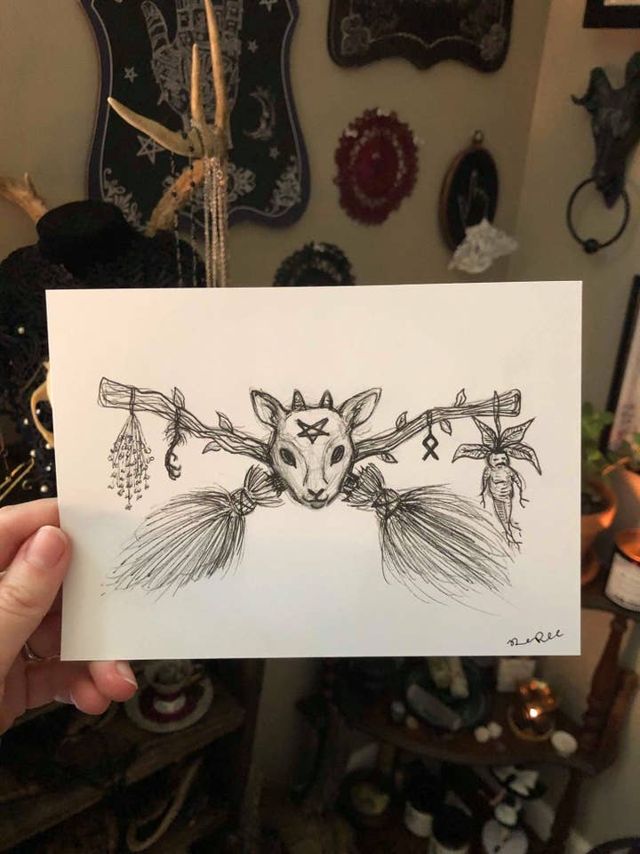 Sorcière du bois - Imprimé 5x7 pour la vente par The Pickety Witch