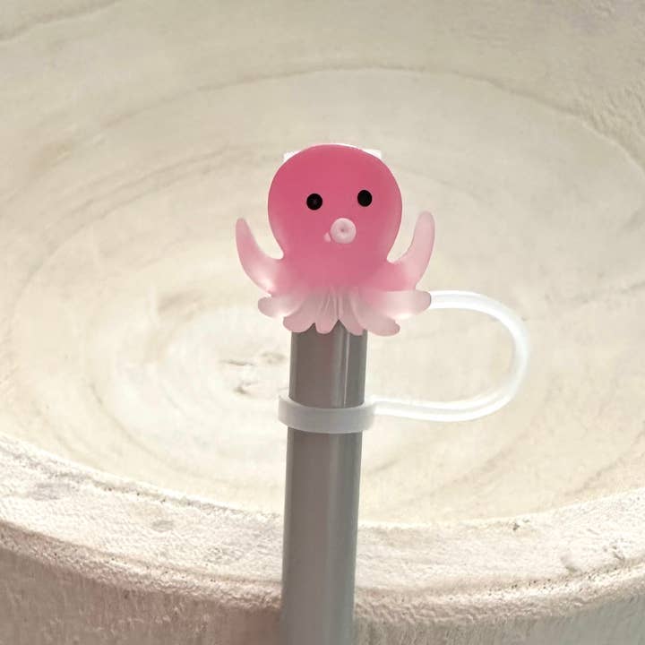 Straw Cover Silicone Acrylic Octopus 10mm for wholesale by iconic mi