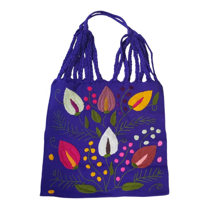 The Little Pueblo - Wholesale Tote Bag - Women's - Embroidered Mexican Woven Tote Bag1