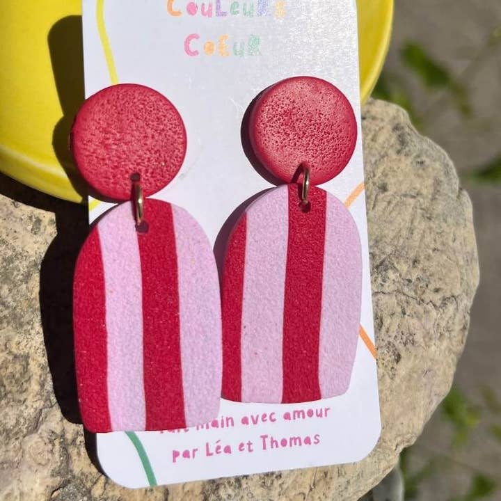 Koh Samui ☀️- Riscas Vermelhas/Rosas por atacado de Couleurs cœur