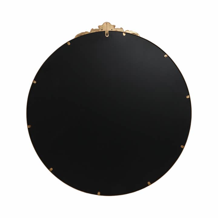 Sagebrook Home - Wholesale Wall Mirror - Metal Fleur Applique Round Wall Mirror - Gold, 38 in.8