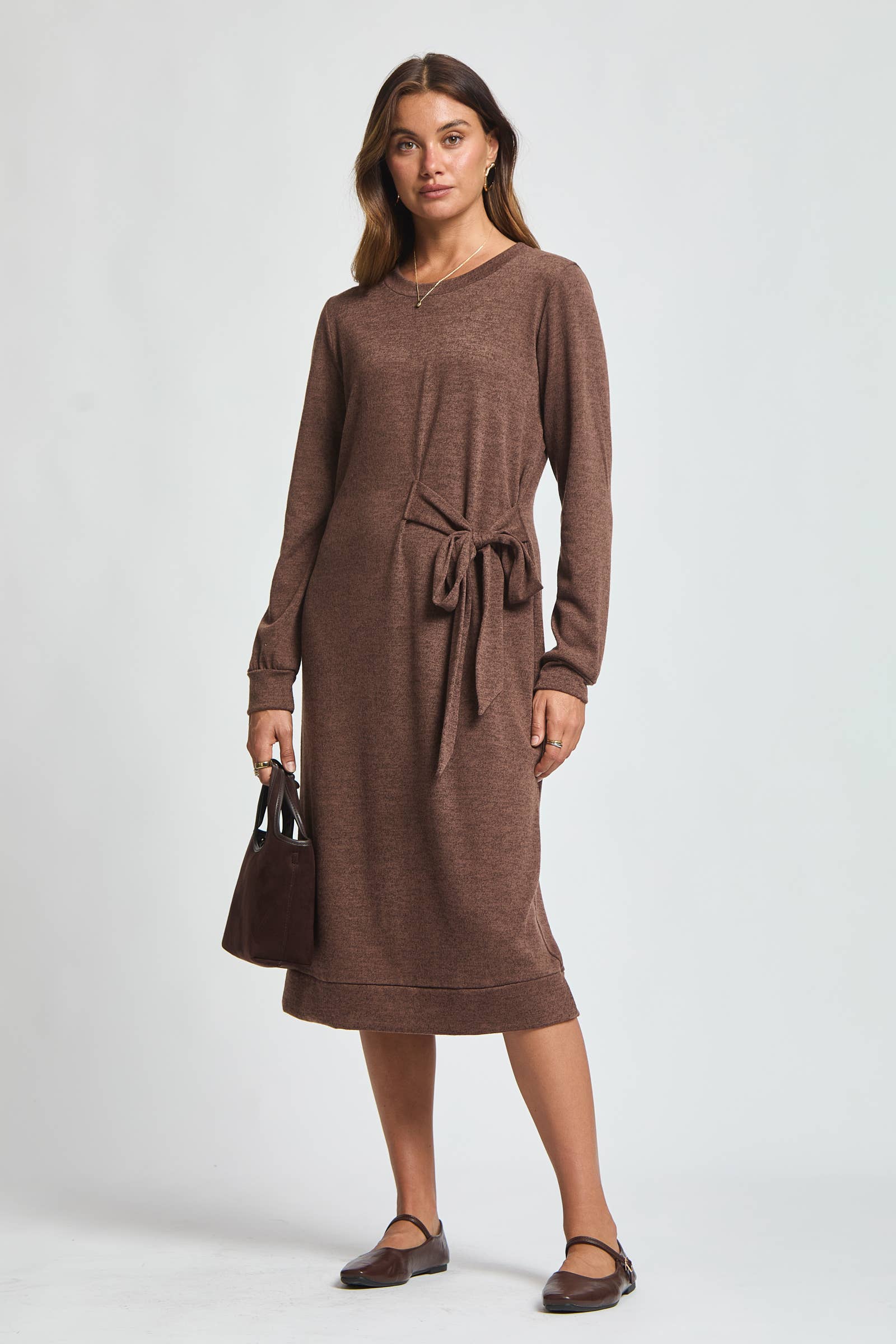 Dear Scarlett - Wholesale Dress - Women's - Hacci Knit Tunic Dress TRV-TIMELESS18