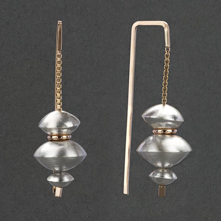 GEFÄSS DURCHZUG ZWEIFARBIGER OHRRING für den Großhandel von HALEY LEBEUF JEWELRY